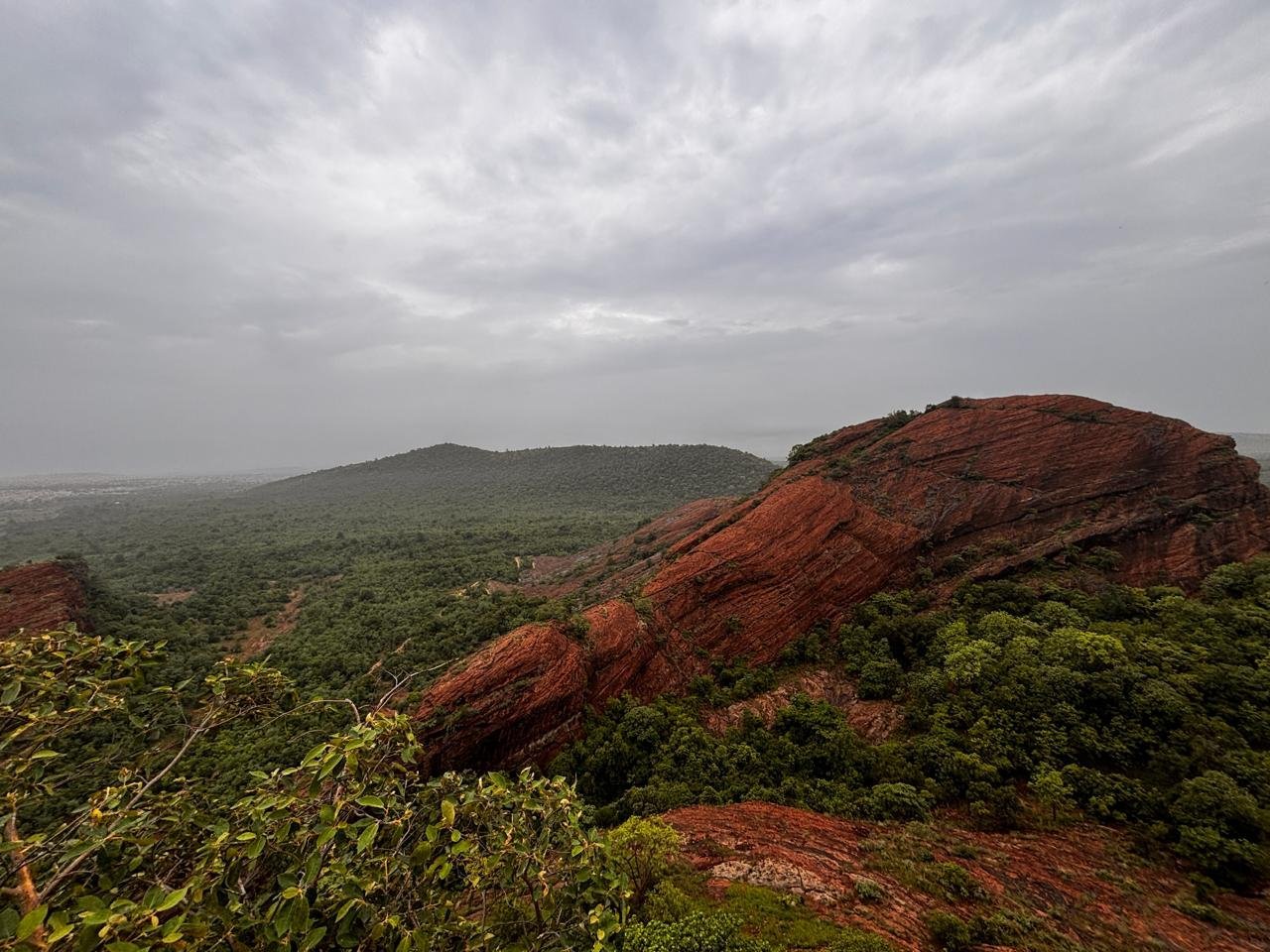 Rock and forest landscape in Mancherial